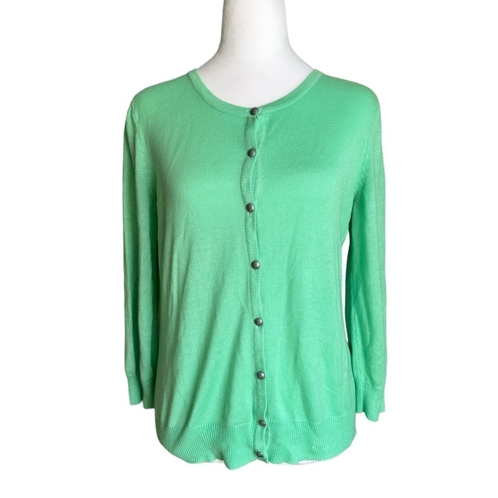 New York & Company Women’s Green Sweater Cardigan Size Medium